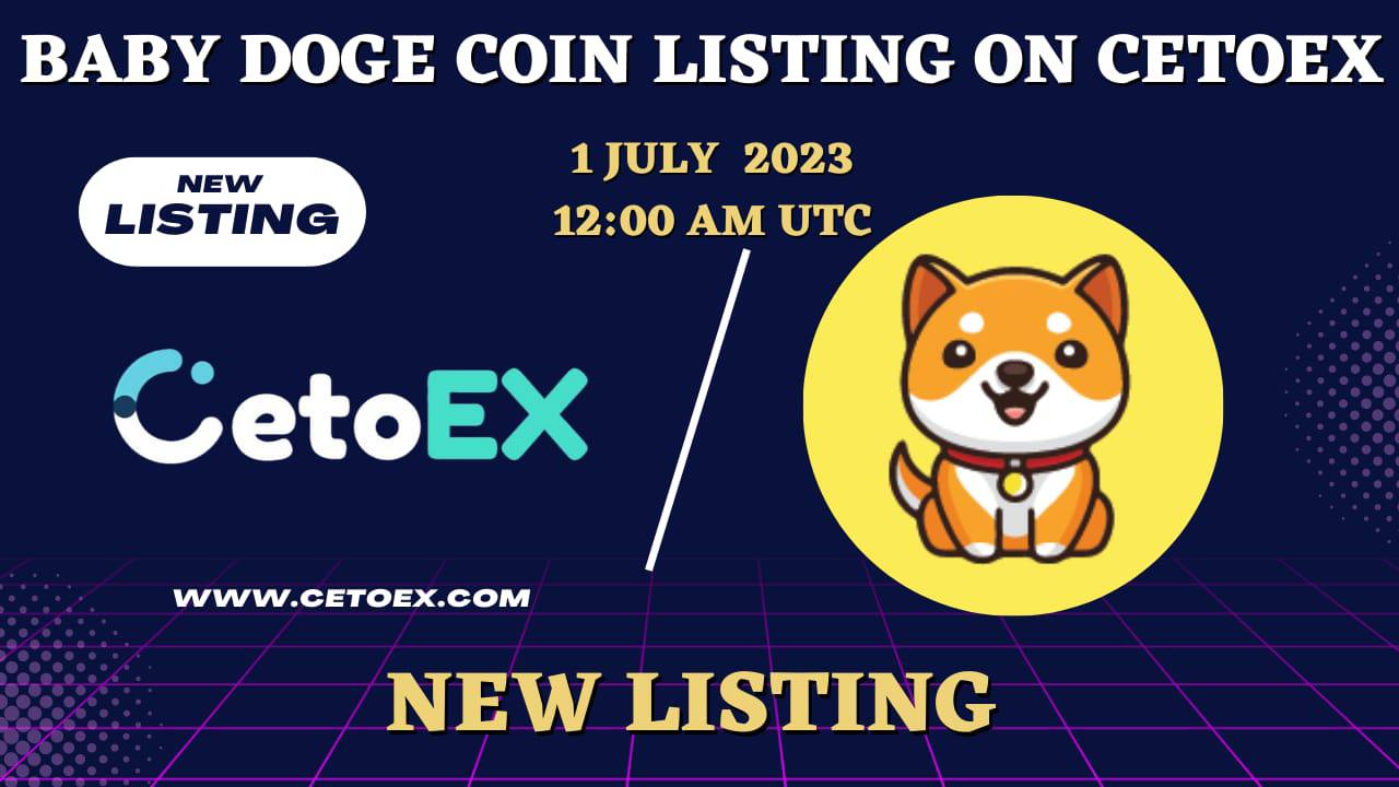 Cetoex Exchange Will List BabyDoge Coin Soon.