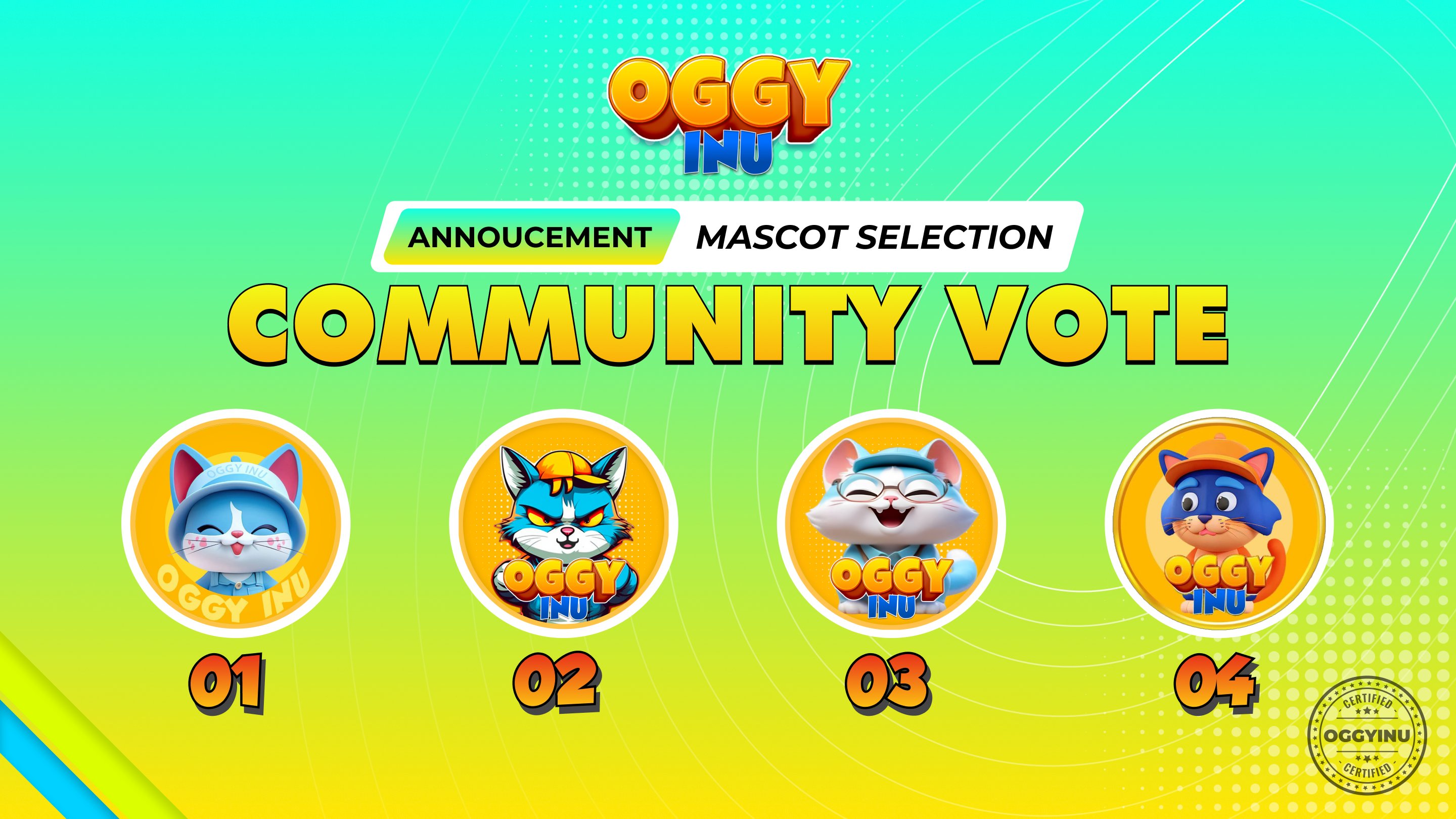 oggy inu announcement 100th time for the community