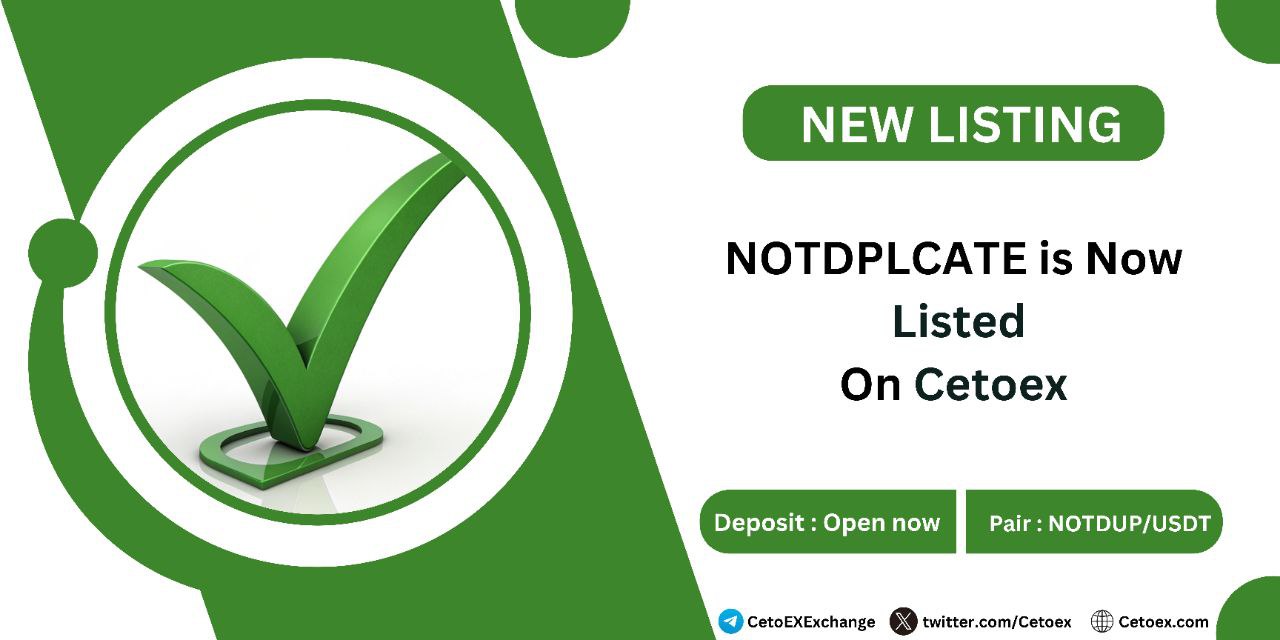 Notdup Listed on Cetoex: A Major Leap Forward in the Crypto Ecosystem