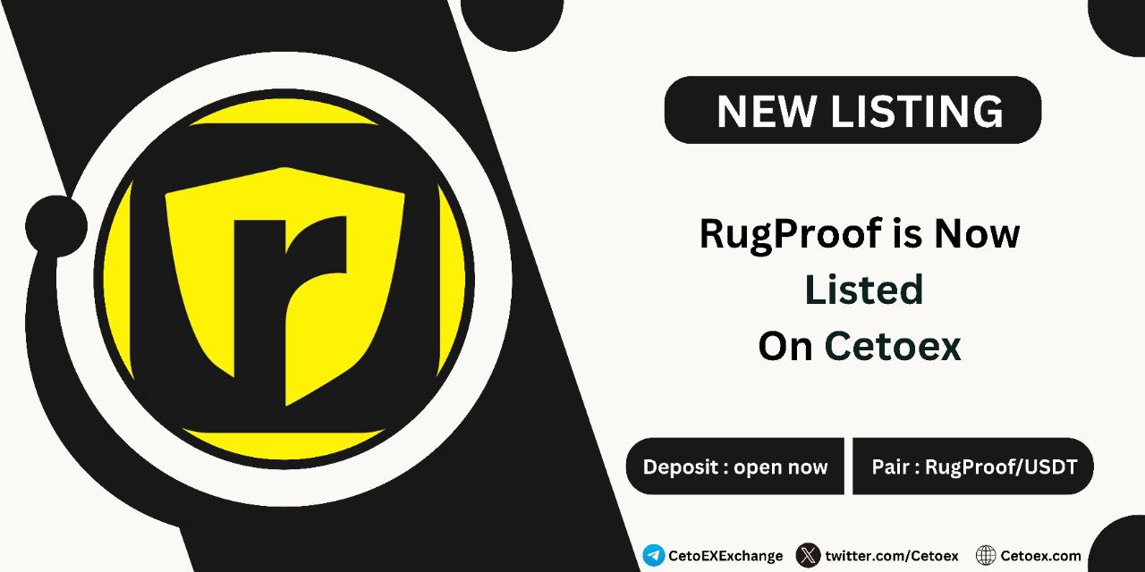 RugProof is now listed on Cetoex